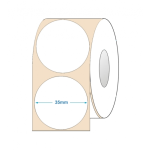 Etichete semilucioase rotunde